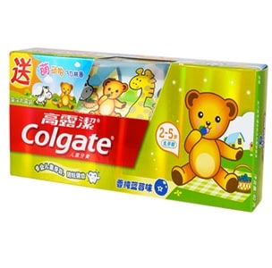 高露洁儿童牙膏蓝莓味牙膏送赠品